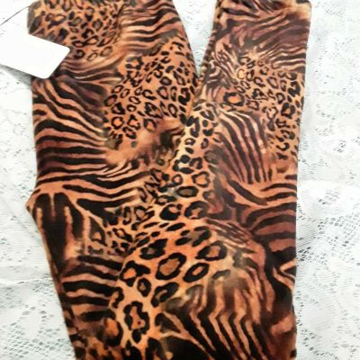 Women Fashion Leggings Elejeh Brand Multi Colors Animal Print Thermos Pants XL